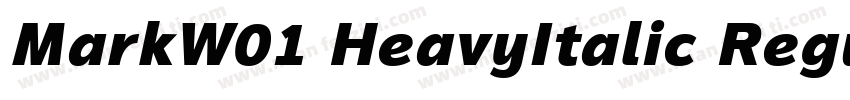 MarkW01 HeavyItalic Regular字体转换